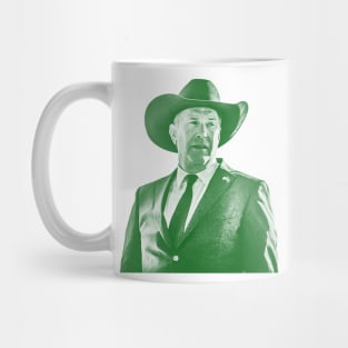 Kevin Costner // green solid style Mug